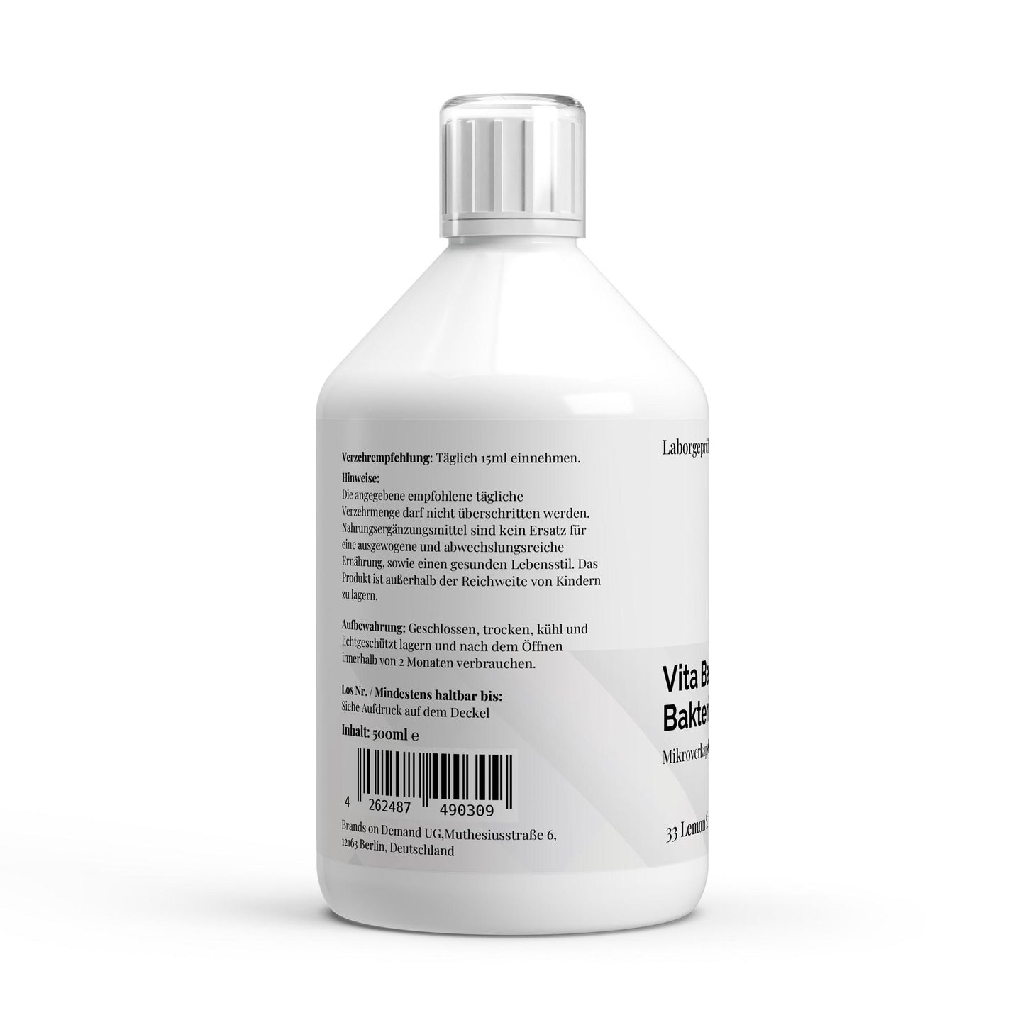 Vita Balance PLUS+ Bakterienkulturen - 33 vegane Lemon Shots - 500ml