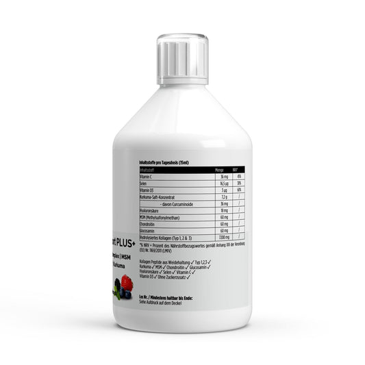 Kollagen Support PLUS+ Shots (1500 DA) - Wild Berry - 500ml